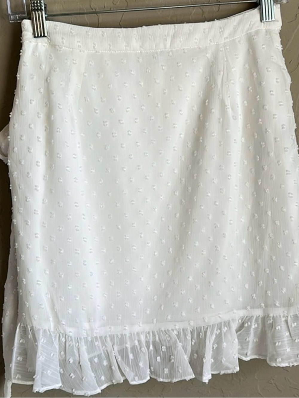 superdown White Ruffle Wrap Mini Skirt - Picture 5 of 5